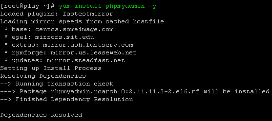 install phpmyadmin