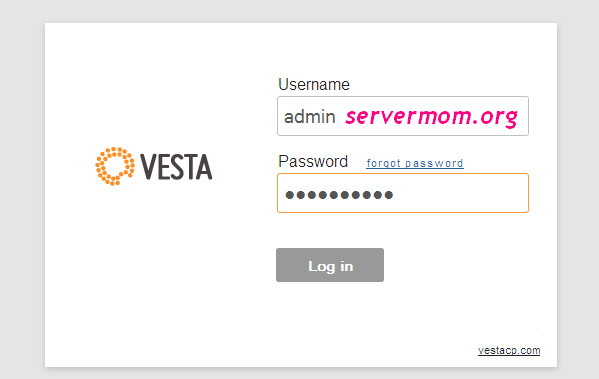 login vestacp