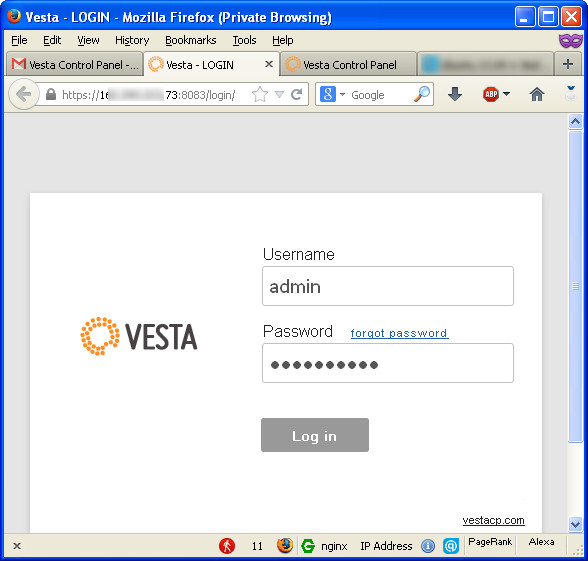 vestacp login