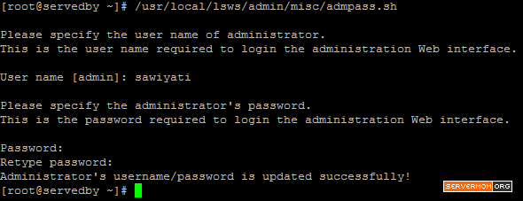 change-openlitespeed-password
