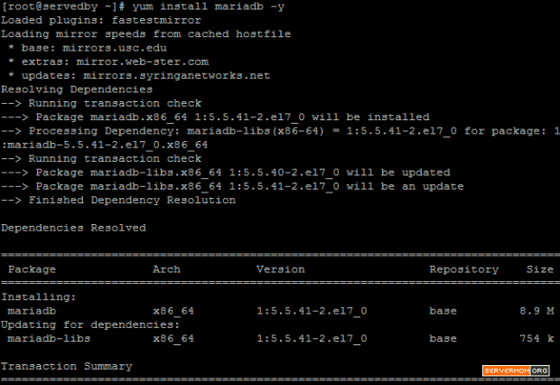 install-mariadb-olsws