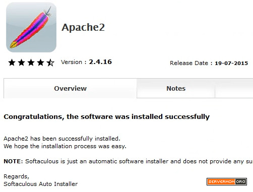 apache 2 installed
