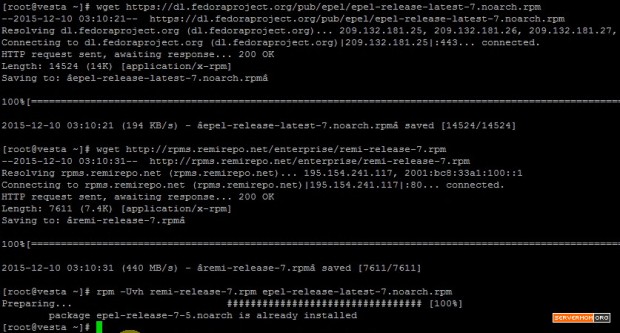 install remi repo vestacp centos 7