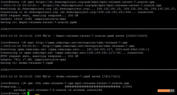 install remi repo vestacp centos 7