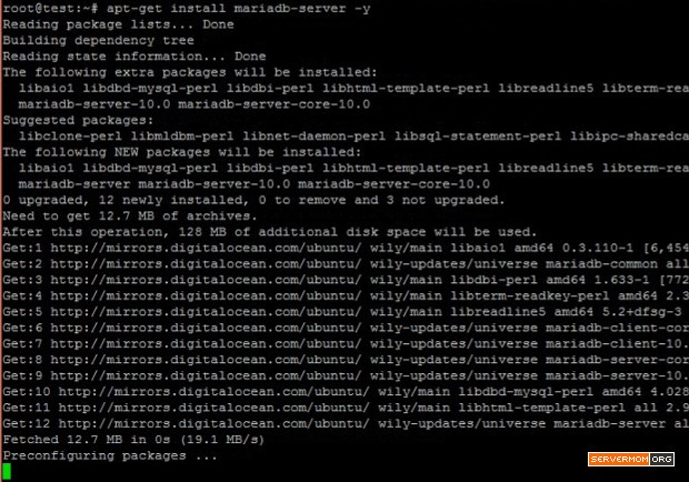 install mariadb mysql server