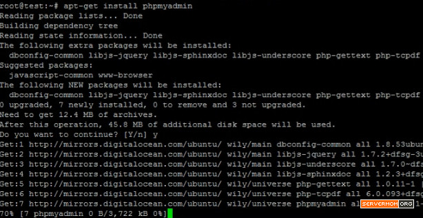 install phpmyadmin mariadb